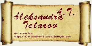 Aleksandra Telarov vizit kartica